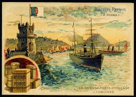 French Tradecard The Port Of Lisbon Lisbon Port Water Crafts