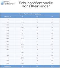 Vans Schuhgrossen Damen Herren Und Kinder