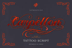Chicano includes uppercase and lowercase letters, numerals, a large range of punctuation and ligatures. Carpellon 580286 Tattoo Font Bundles