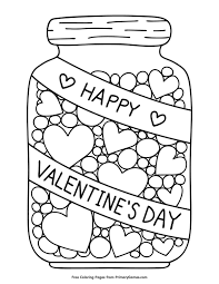 These free valentine's day coloring pages will give you a way to keep the kids busy and happy while the weather is still cold and snowy outside. Pin On Valentine S Day