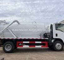 Isuzu 6000L 130HP Engine Vacuum Sewage Truck 6cbm/6m3 Jetting Truck Septic  Tank Vacuum Sewage Suction Truck