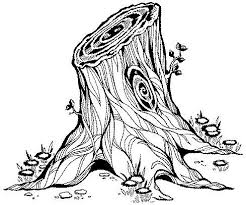 Dec 1 Stump Of Jesse Tree Trunk Drawing Forest Drawing Tree Line Drawing