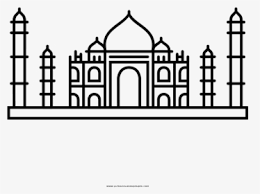You could also print the image while using. Taj Mahal Coloring Page Drawing Hd Png Download Transparent Png Image Pngitem