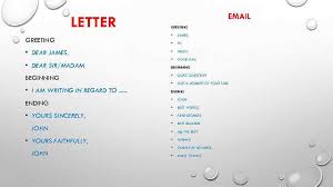Best letter and email salutations and greetings to use. Letter Greeting Dear James Dear Sir Madam