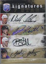 Brent seabrook chicago blackhawks signed autographed hockey stick w/ coa. Signatures Seven Star Front Nicklas Lidstrom Duncan Keith Brent Seabrook Jack Johnson Checklistcenter Com