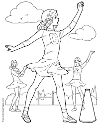 Coloring pages for kids football coloring pages. Cheerleader Coloring Pages