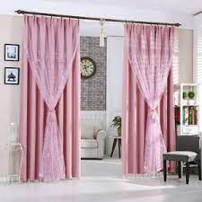 Thick Pink Polyester Thermal Blackout Insulated Curtains No Sheer Pieces Curtains Living Room Pink Blackout Curtains Colorful Curtains