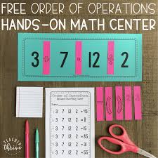 Free Order Of Operations Math Center Teacher Thrive Order Of Operations Math Centers Student Centered Learning