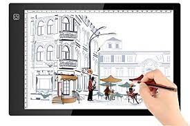 A4 Size Ultra Slim Portable Led Light Box Tracer Light Led Artcraft Tracing Light Pad Light Box W Dimmable Stencil Designs Animation Design Portable Led Lights