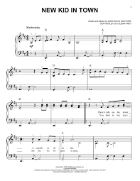 New Kid In Town Eagles Sheet Music Pdf Print Sheet Music Sheet Music Notes New Kids