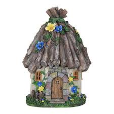 300 led curtain fairy hanging string lights christmas wedding party home decor. Exhart Twigs Roof Fairy House Outdoor Decor Fairy Cottage Resin Statue With Solar Garden Lights Miniature