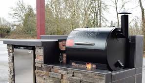 Image Result For Built In Traeger Smoker Outdoor Bbq Kitchen Outdoor Kitchen Patio Backyard Kitchen