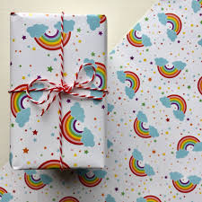 Cheer someone up, show some pride, and make your gifts look fantastic with our selection of rainbow themed gift bags, gift boxes, bows, ribbons and so much more. Rainbow Gift Wrapping Paper Or Gift Wrap And Card Set By Half Pint Home Notonthehighstreet Com