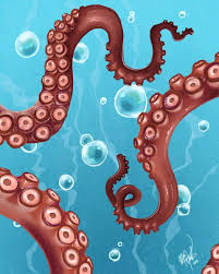 Octo Arm Tentacle Art Octopus Painting Octopus Art 300x443 cartoon illustration of giant monster octopus attacking colorful. pinterest