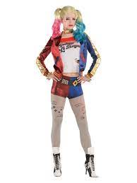 Harley quinn inspired stockings in red and black with a star and a diamond. Adult Harley Quinn Suicide Squad Womens Costume 9906157 Fancy Dress Ball