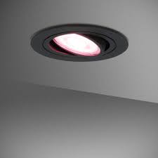 Additionally, this energetic smarter light is wet rated, making it ideal for use in environments like bathrooms, kitchens, and so on. Smart Wifi Led Recessed Spotlight Black Miro Rgbww Tiltable Ip20 Hoftronic