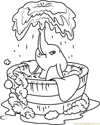 Simply do online coloring for dumbo the elephant sitting coloring pages directly from your gadget, support for ipad, android tab or using our web feature. Dumbo Bath Coloring Page For Kids Free Dumbo Printable Coloring Pages Online For Kids Coloringpages101 Com Coloring Pages For Kids