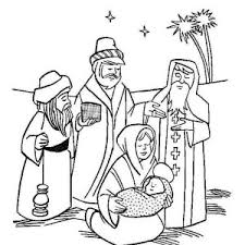 The tin foil acts as a mirror so that the reflection of the child is the gift to jesus. Three Wise Men Christmas In Baby Jesus Nativity Coloring Page Kids Play Color