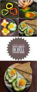 Start Your Day With Fried Eggs With Tomato In Bell Pepper Rings Recipe Stuffed Peppers Egg Recipes For Breakfast Stuffed Bell Peppers