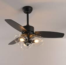 Led Ceiling Fan Light Black Nordic Modern Fan Chandelier Molecule Minimalist Restaurant Living Room Wood Leaf 42 Inch Fan Light Pendant Lights Aliexpress