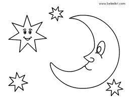 Moon and stars printable coloring pages are a fun way for kids of all ages to develop creativity, focus, motor skills and color recognition. Smiling Star Stars And Moon Colouring Pages Coloring Pages For Kids Moon Coloring Pages Star Coloring Pages Stars Coloring Pages