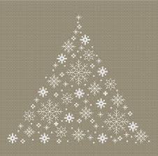 Snowflakes Christmas Tree Cross Stitch Pattern Instant Download Counted Cross Stitch Chart Pdf Pattern N207ld