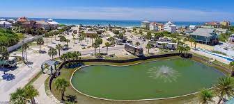 Drone View Of Camp Gulf Rv Park In Destin Florida Travel Trailer Camping Rv Parks And Campgrounds Camping Places