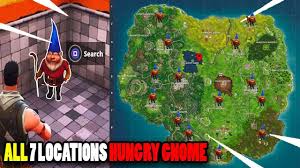 Search Hungry Gnomes All 7 Locations Fortnite Week 8 Challenges Fortn Challenges Fortnite Season 4