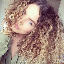 Im dying a friends hair from light blonde to brown and she has half an inch of roots when putting the reddish cooper tone back in the hair do i do it all over including. Curly Hair Of Girls Ombre Curly Hair Curly Hair Styles Curly Hair Inspiration