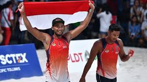 Kategori putra memainkan permainan olahraga bola voli mini dengan ukuran ketinggian net 2,1 meter. Sea Games Lumat Thailand Indonesia Raih Emas Voli Pantai Beregu Putra