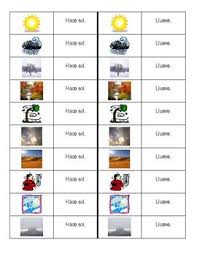 Tiempo Weather In Spanish Dominoes Spanish Weather Spanish Sentences Spanish Vocabulary