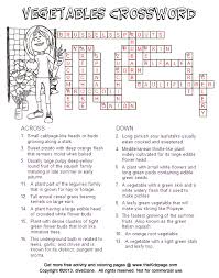 Play it and other puzzles usa today games today! Answers Vegetables Crossword Free Printable Learning Activities For Kids Printable Colouring Sheets
