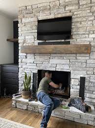Check spelling or type a new query. How To Whitewash A Stone Fireplace Super Easy Project Designs By Karan