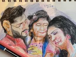 Just one page left before I start a new sketchbook☺️ Pencil sketched this  one first then the ink, Throw some colour at it later on☺️👍