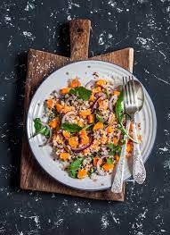 Quinoa Salad With Sweet Potato And Pear Recipe Blue Zones
