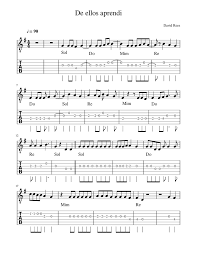Print And Download In Pdf Or Midi De Ellos Aprendi David Rees Free Sheet Music For Guitar Piano Made By Sergi Sheet Music Free Sheet Music Piano Tutorials