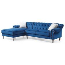 Kasey 84 wide velvet reversible sofa & chaise. Modern Velvet Sectional Sofa L Shape Couch With Silver Chrome Legs Midcentury Sectional Sofas By Sofamania Houzz