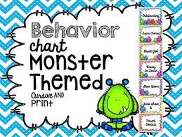 Behavior Chart Monster Themed