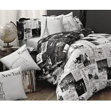 Black And White Comforter Sets Canada Alamode Cool And Funky Bedding Passport Comforter Set Queen Bed Bath Decorative Bedding Comforters Duvet Cover Sets King Duvet Cover Sets Duvet Covers