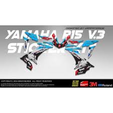 Dapatkan cash ataupun kredit dengan harga motor honda cbr 150r terbaik di sini. Vinyl Yamaha R15 V3 Shark Edition Graphic Sticker Rs 1200 Set Id 21914623930