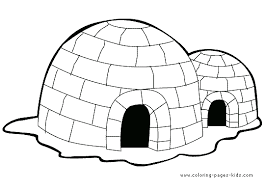 Igloo Color Page Picture Image Coloring Pages Christmas Card Ornaments House Colouring Pages