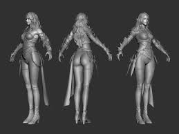 Artstation Elf Ed Pantera 3d Model Character Character Modeling Character Model Sheet