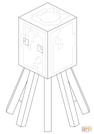 If your kid keeps playing the minecraft game all day long and you are worried about his eyes, then you can use the minecraft coloring pages to keep him off the computer for a while and smartly teach him painting, drawing and other skills too. Minecraft Squid Minecraft Coloring Pages Minecraft Coloring Coloring Pages