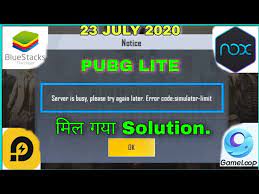 Pubg Lite Problem Solved Server Busy Please Try Again Later Error Code Simulator Limit دیدئو Dideo