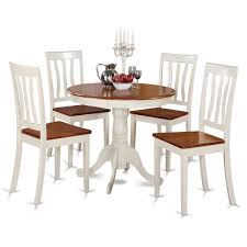 Dining chairs don't just have to look good, but should feel good, too. East West Furniture Antique Dining Set Wood White Cherry 5 Pieces Lowe S Canada