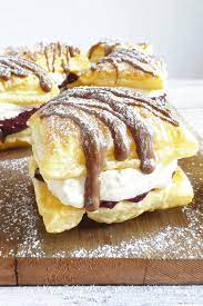 Blackberry And Cream Puff Pastries Recipe Puff Pastry Cream Puffs Puff Pastry Recipes Yummy Food Dessert