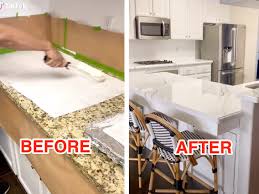 Your countertop would look like granite without replacing it. How To Do Tiktok Diy Marble Countertop Hack Whether It S A Good Idea