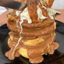 Biscoff Magnum White Ice Cream French Toast Brioche Stack French Toast Recipe 3 Slices Brioche Roll Toast Recipes French Toast Recipe Brioche Rolls