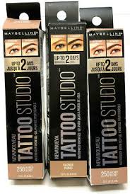 3 Maybelline Tattoo Studio Waterproof Brow Gel 0 23 Fl Oz Each 250 Blonde Ebay