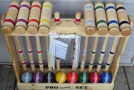 Shop for eastpoint 6 player croquet set with caddy at kroger. Croquet Set Caddy 8 Player 32 Maple Brass Amish Handmade Usa Saving Shepherd